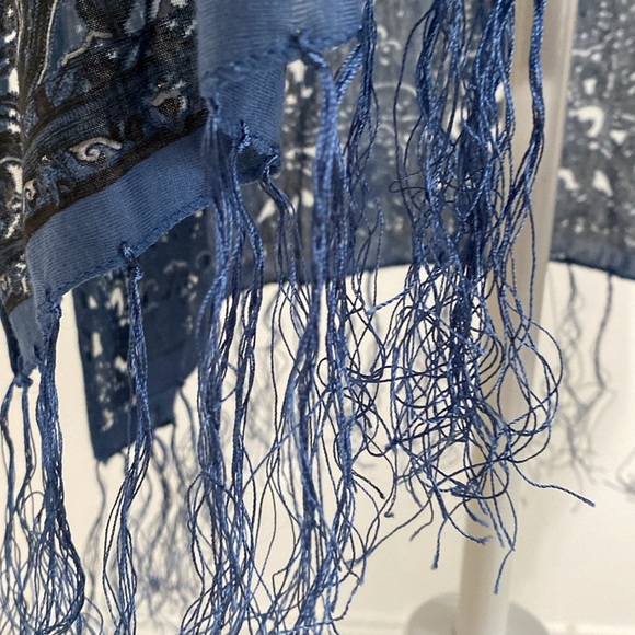 NWT Indigo Blue Dressy Wrap Perfect for Formal Occasions - Picture 5 of 10